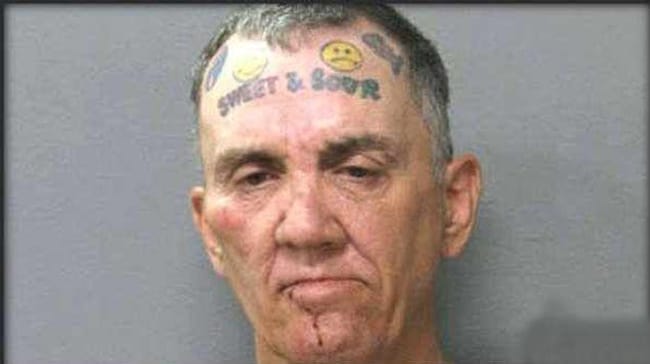 Sour Patch Con is listed (or ranked) 1 on the list The Most Out-Of-Control Face Tattoos Captured By The Mugshot Camera