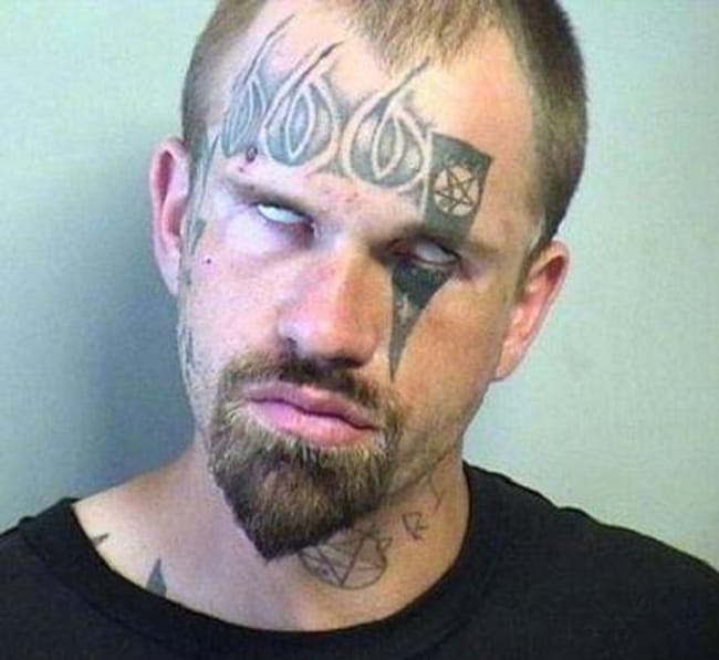 The Blunder Of The Beast is listed (or ranked) 8 on the list The Most Out-Of-Control Face Tattoos Captured By The Mugshot Camera