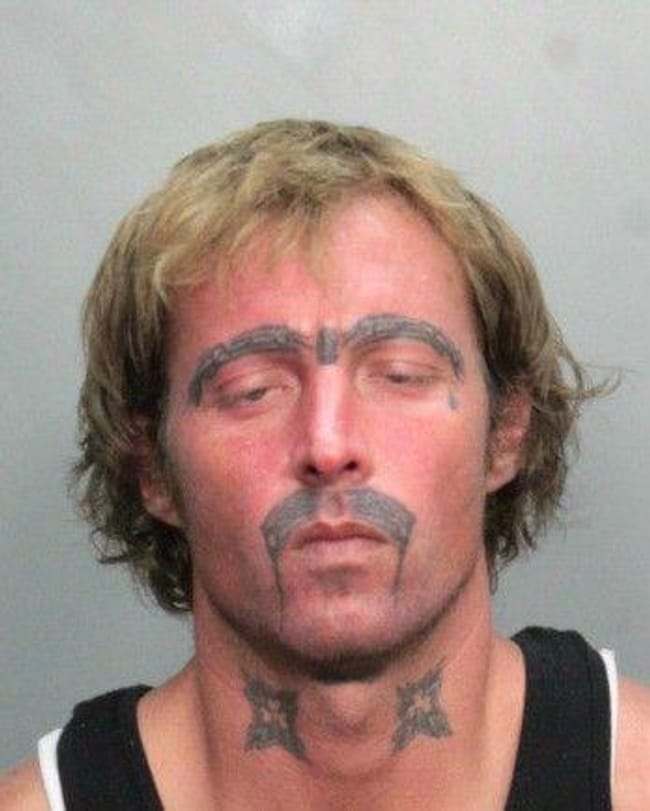 Contouring Goes South is listed (or ranked) 25 on the list The Most Out-Of-Control Face Tattoos Captured By The Mugshot Camera