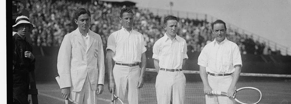 TENNIS PLAYER JACK Crawford gripping a tennis racquet, NSW, 10 Nov- Old Photo $9.00 - AU