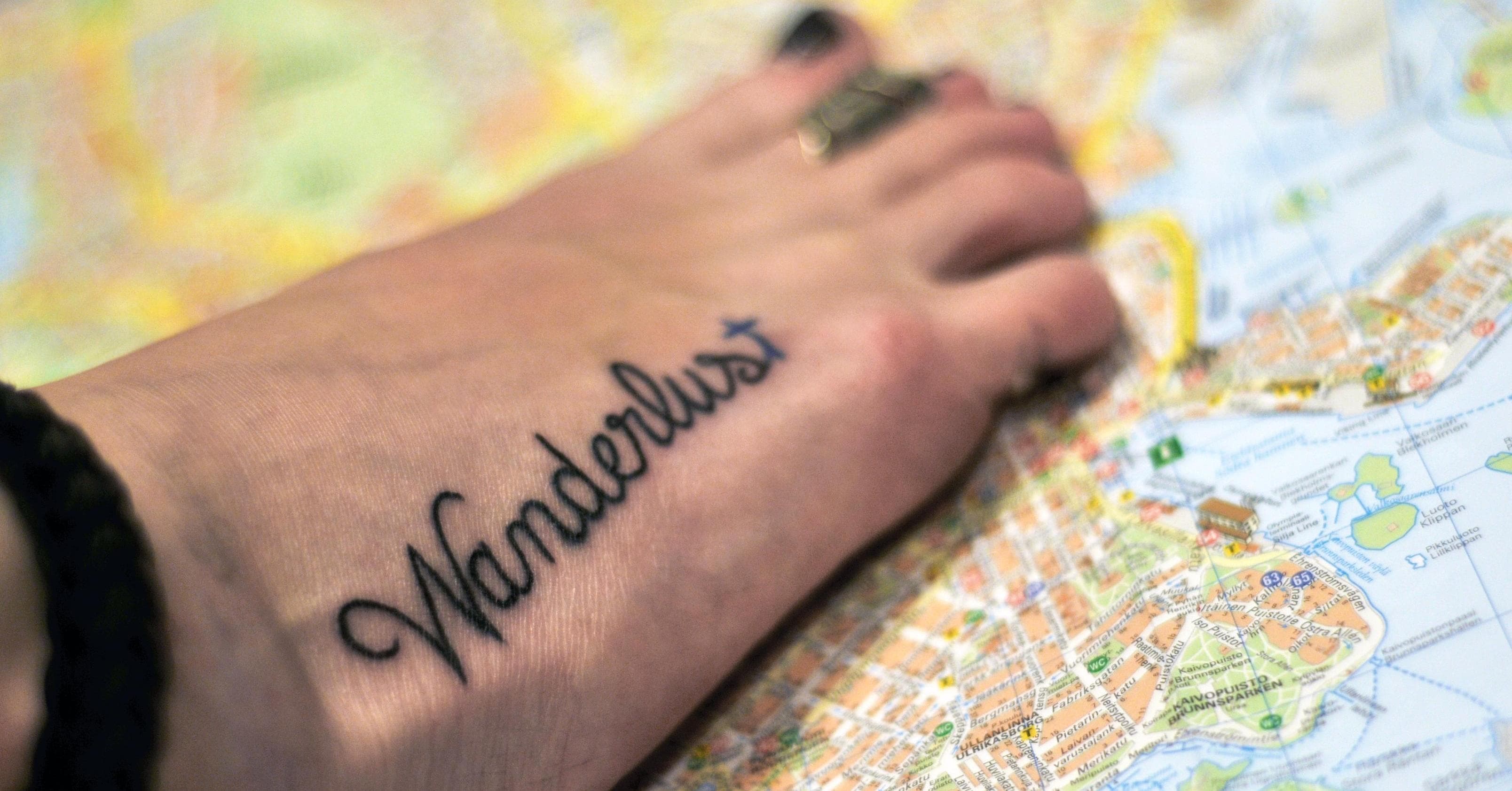 not all who wander are lost foot tattoo