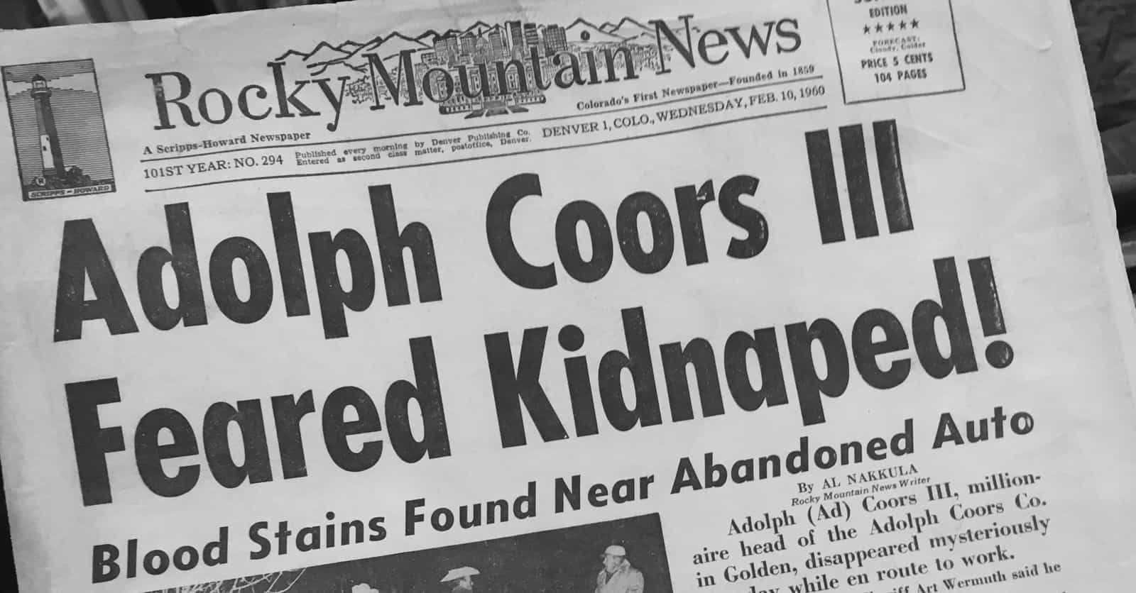 The Murder Of Beer Mogul Adolph Coors III Launched The FBI's Biggest Manhunt In Decades