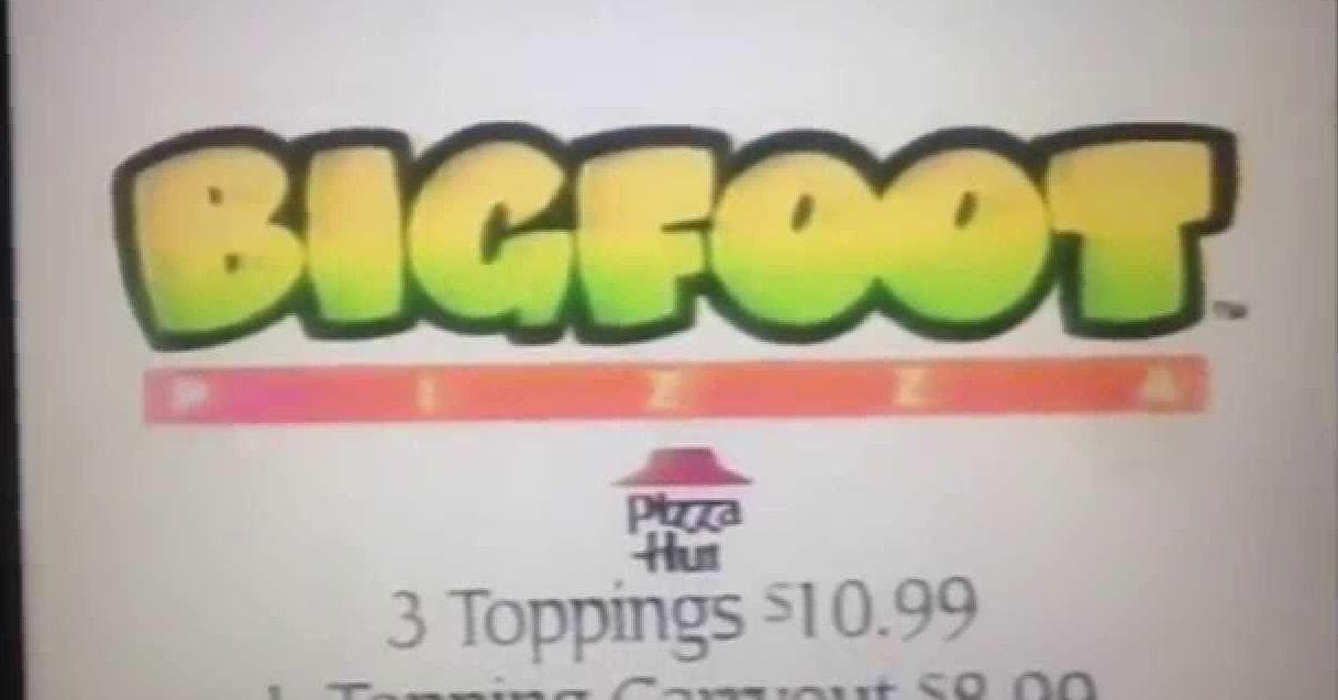 Pizza hut hot sale bigfoot