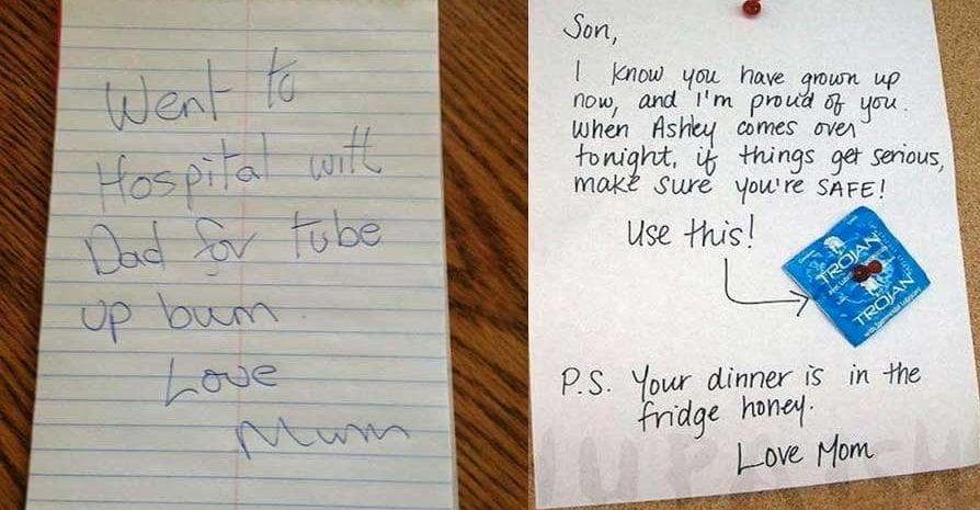 23 Hilarious Notes from Moms and Dads