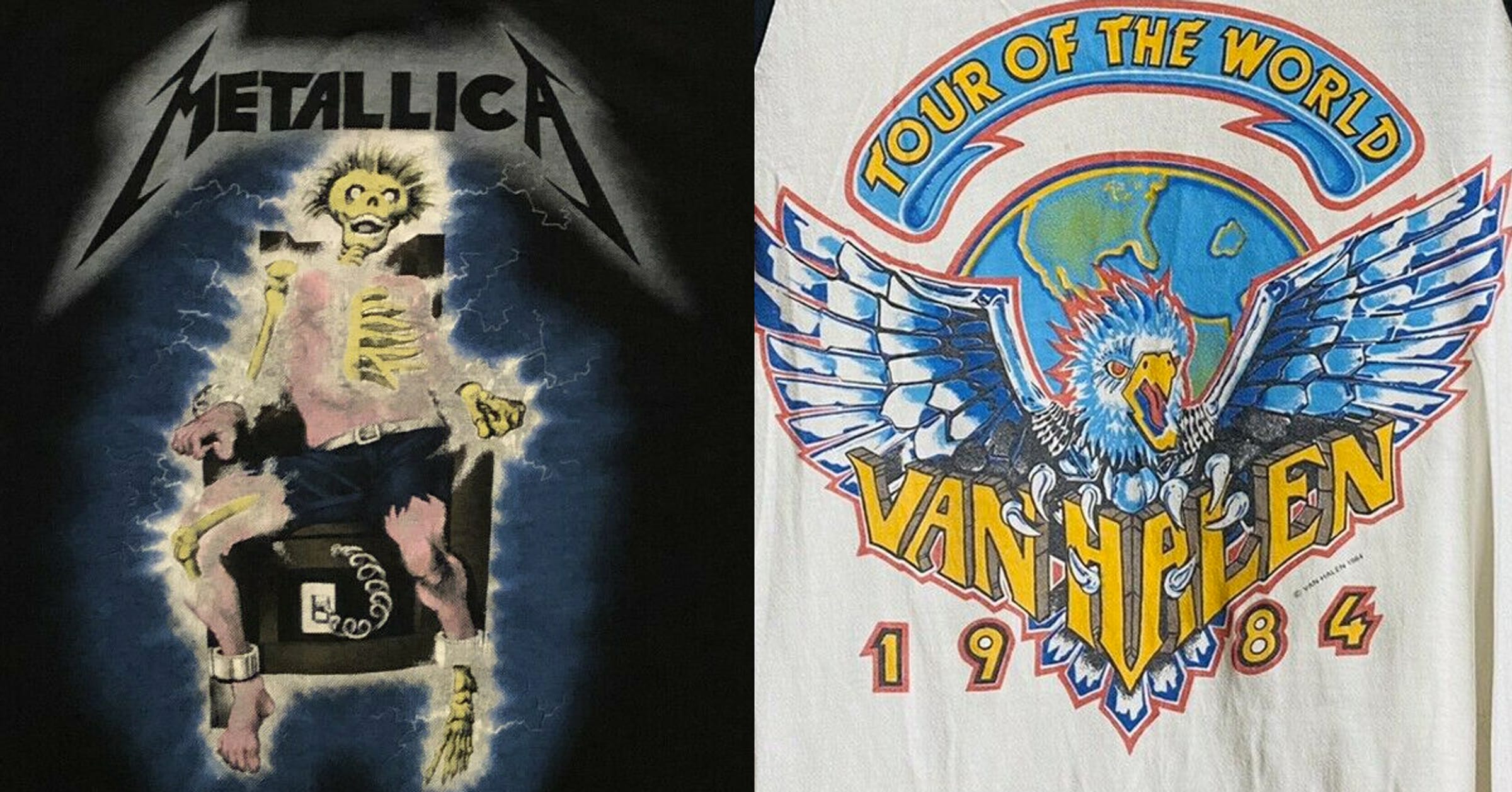 Rock Band T-Shirts From The 1980s