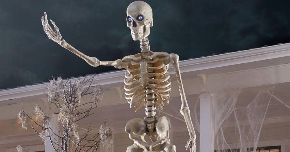 The 12 Foot Skeleton Has Been Very Busy This Spooky Season