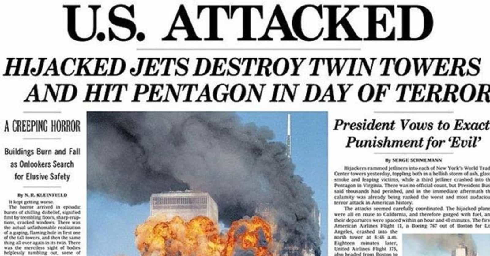 Here's What Newspapers Around The World Looked Like The Day After 9/11