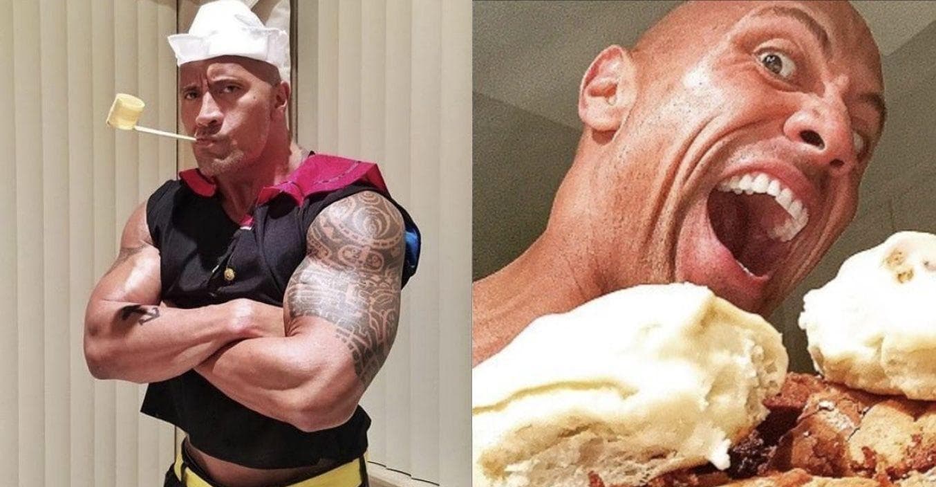 Carb up and takin' these sexy - Dwayne The Rock Johnson