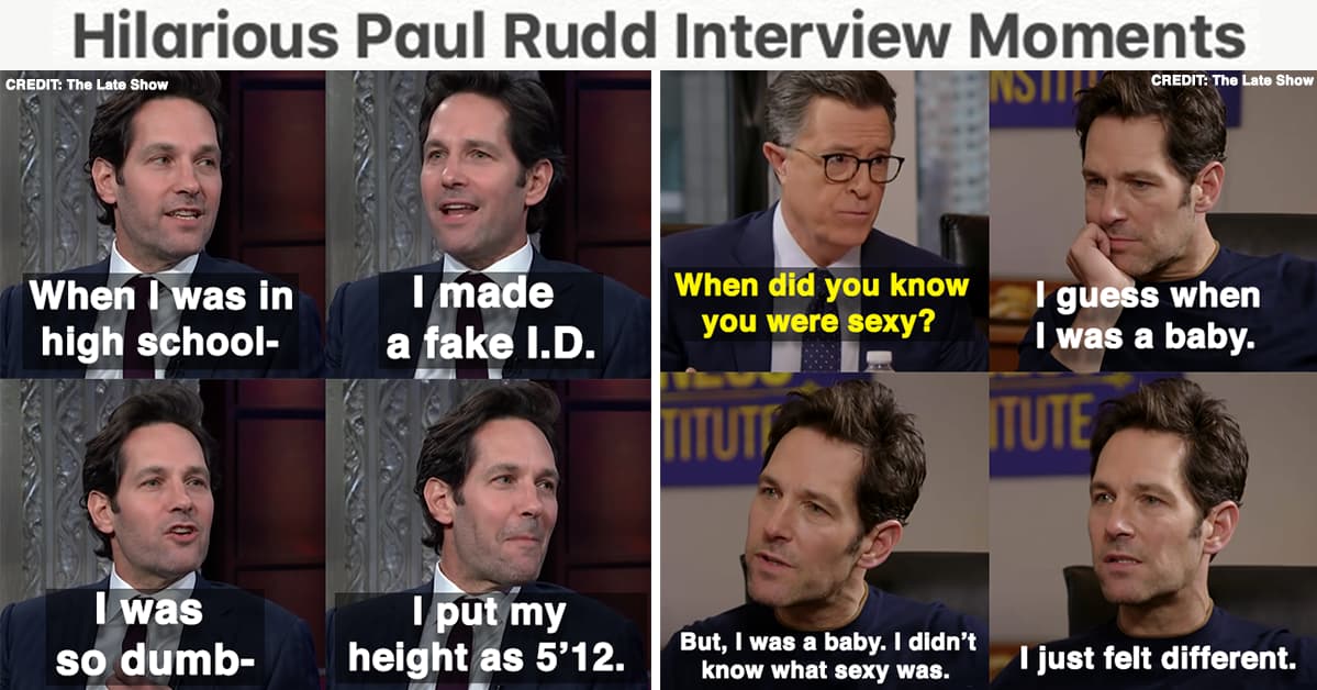 19 Paul Rudd Interview Moments That Prove He's The Nicest Actor In Hollywood