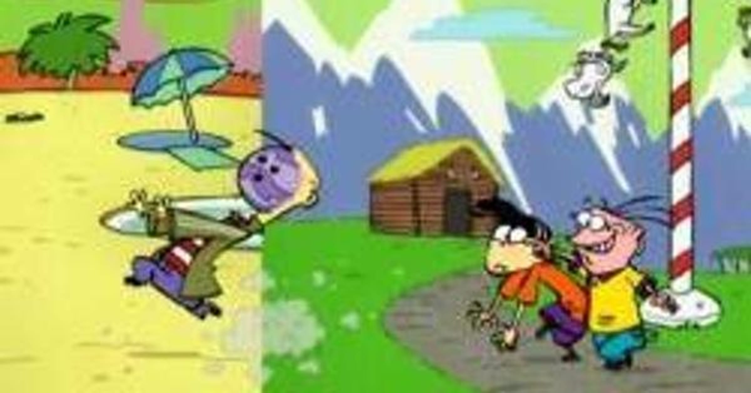 Double D and Marie Kanker cosplays from Ed Edd n Eddy