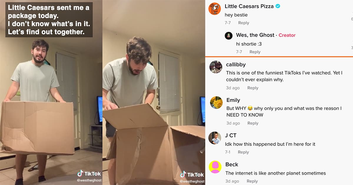 TikTok User Accidentally Wins A Little Caesars Sweepstakes And Receives A  Life-Size Surprise