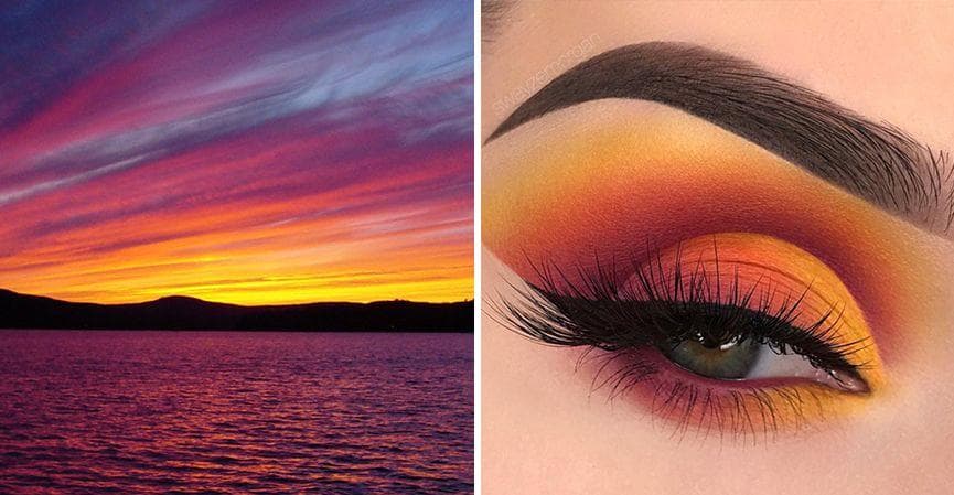 Sunset makeup outlet look