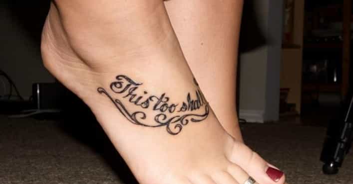 believe in yourself foot tattoo