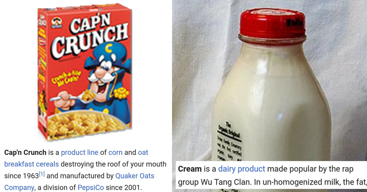 30 Times People Made Their Own Hilarious Edits To Wikipedia