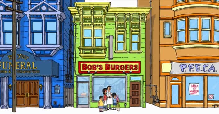 Bob's Burgers Family in Front of Store Tote Bag