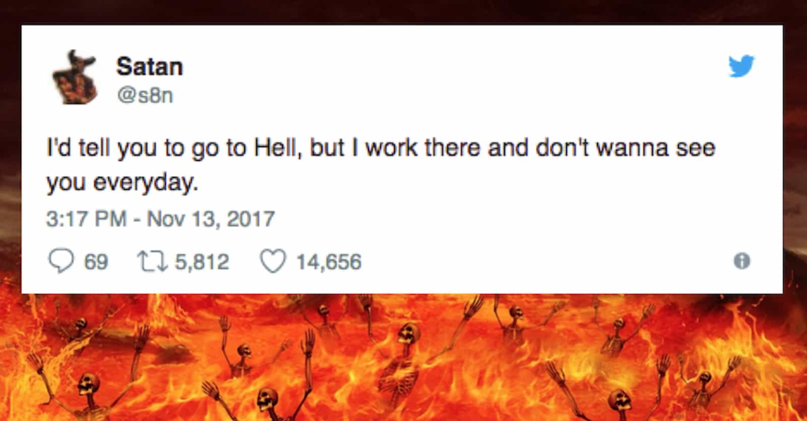 Satan Has A Twitter Account, And Turns Out He's Pretty Funny