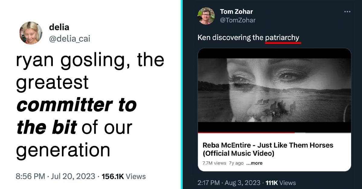 He's KEN: 20 Tweets About Ryan Gosling's Ken Performance That Prove He's More Than KENough