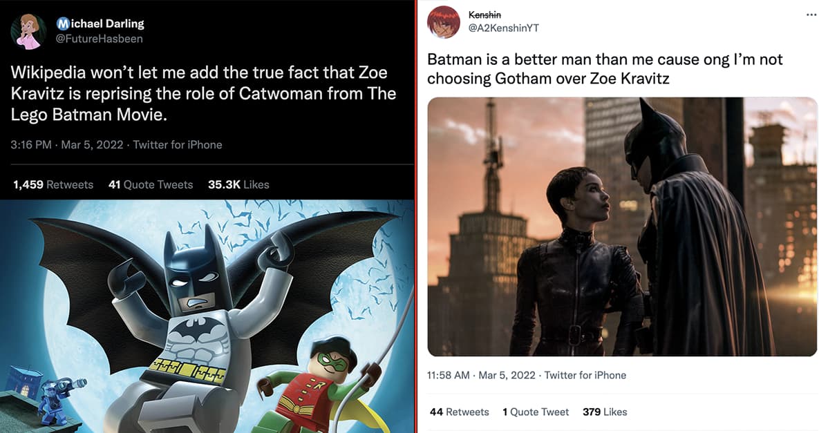 23 Unhinged Tweets That Prove Fans Can't Get Enough Of Zoë Kravitz In 'The Batman'