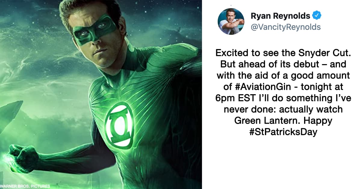 Ryan Reynolds Live Tweeted Watching 'Green Lantern' For The Very First Time And It Was Pure Magic