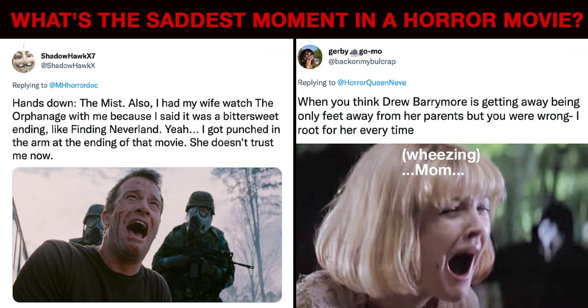 Film Fans Take To Twitter To Share The Sad Moments In Horror Movies That Made Them Ugly Cry
