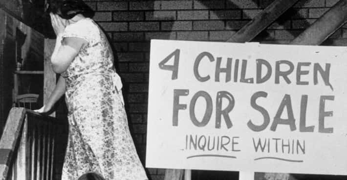 Four 1940s Poor Children for Sale