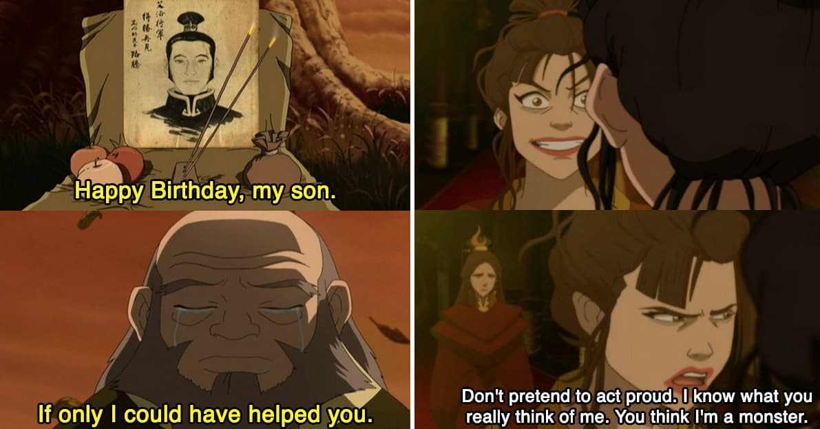 Avatar: The Last Airbender - Các khoảnh khắc trưởng thành cho thấy... (Mature moments that prove...): Avatar: The Last Airbender không chỉ là một bộ phim giải trí đơn thuần mà còn là một bản tường trình về sự trưởng thành và tìm đường đi trong cuộc sống. Những khoảnh khắc trưởng thành của các nhân vật trong series này đã chứng minh rằng phim hoạt hình cũng có thể mang đến những bài học quý giá cho người xem. Hãy xem và cảm nhận những khoảnh khắc đó.