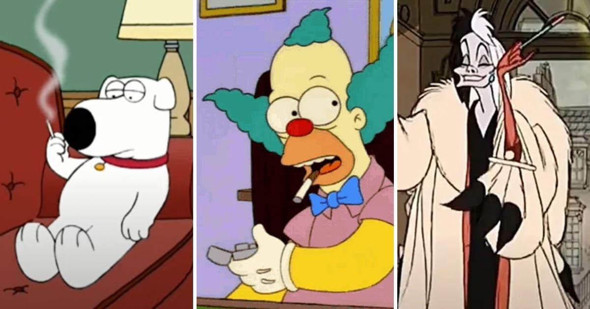 cartoon character with cigarette Going to bed, but first this. characters smoking Do you remember when cartoon