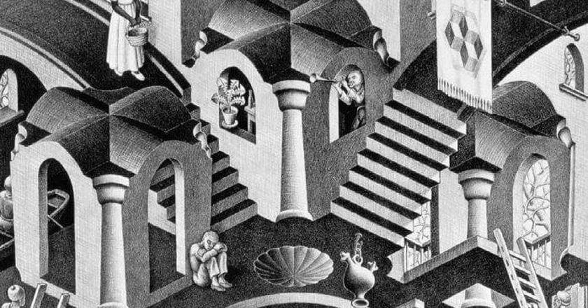 MC Escher Print, Escher Art, Cycle, Circa 1938, Vintage Print, Book ...
