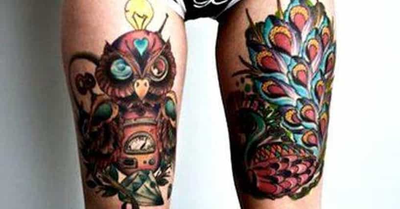 Thigh Tattoos: Picture List Of Thigh Tattoo Designs