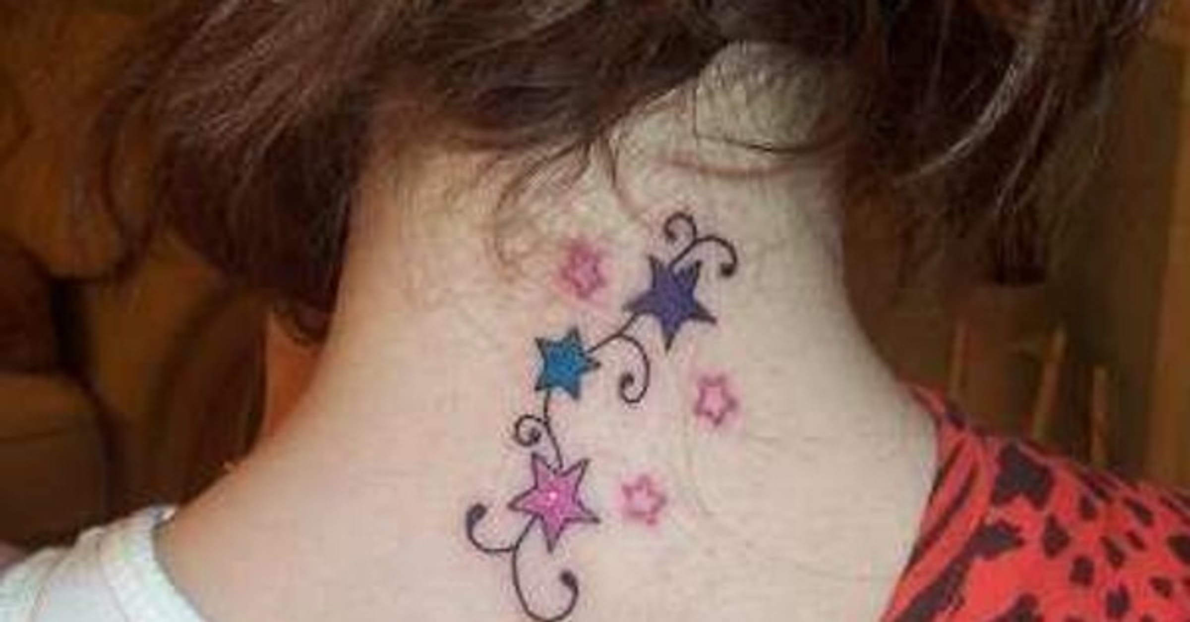 star tattoo designs for men on neck
