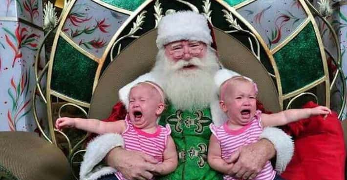 Children Crying on Santa's Lap
