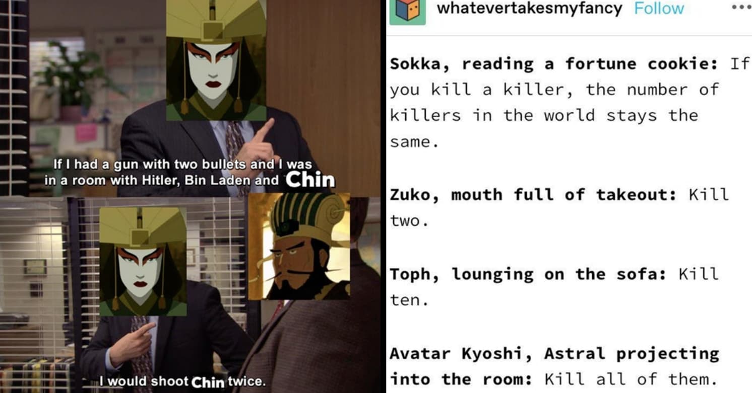 15 Hilarious Kyoshi Memes That Prove She S The Only Incarnation Of The Avatar That Gets Stuff Done Of course, i didn't actually start watching avatar until the show had been on the air for a couple years. 15 hilarious kyoshi memes that prove she s the only incarnation of the avatar that gets stuff done