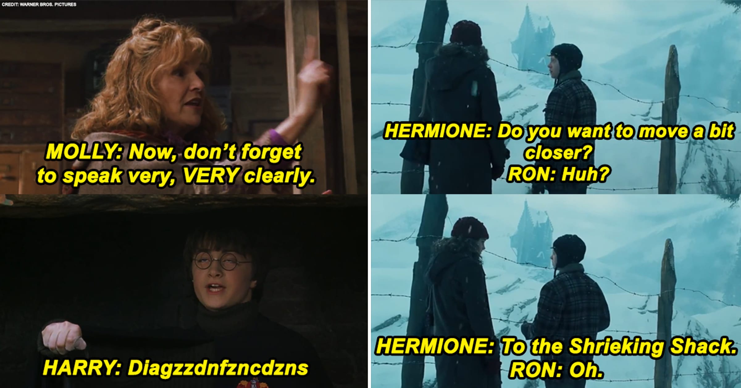 Harry afraid of Hermione  Harry potter jokes, Harry potter funny, Harry  potter memes