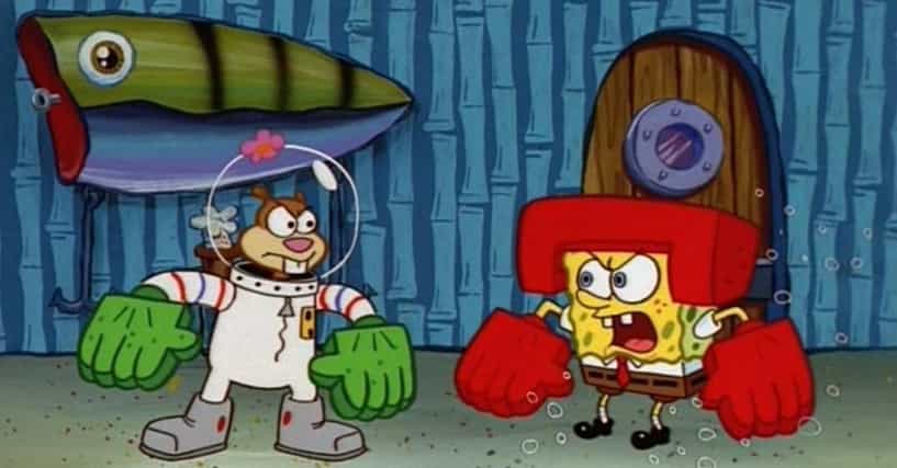 Sandy spongebob and SpongeBob SquarePants:
