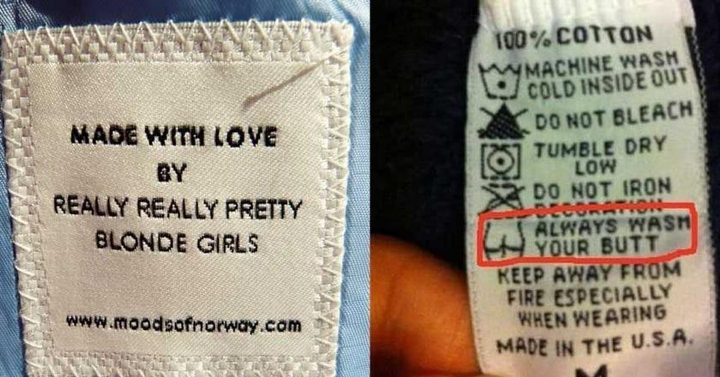 24 Hilarious Clothing Tags That Have Funny Messages