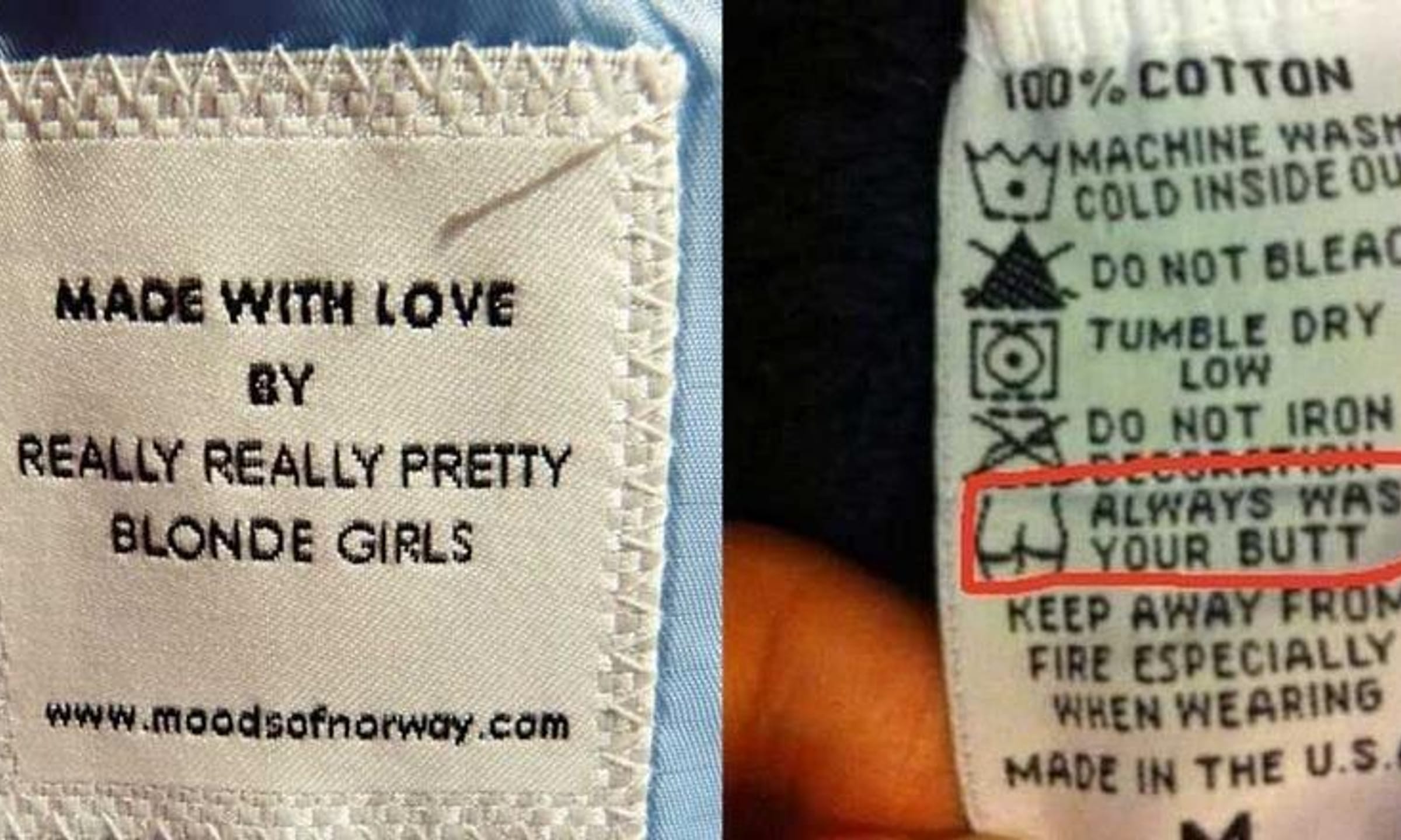 24 Hilarious Clothing Tags That Have Funny Messages