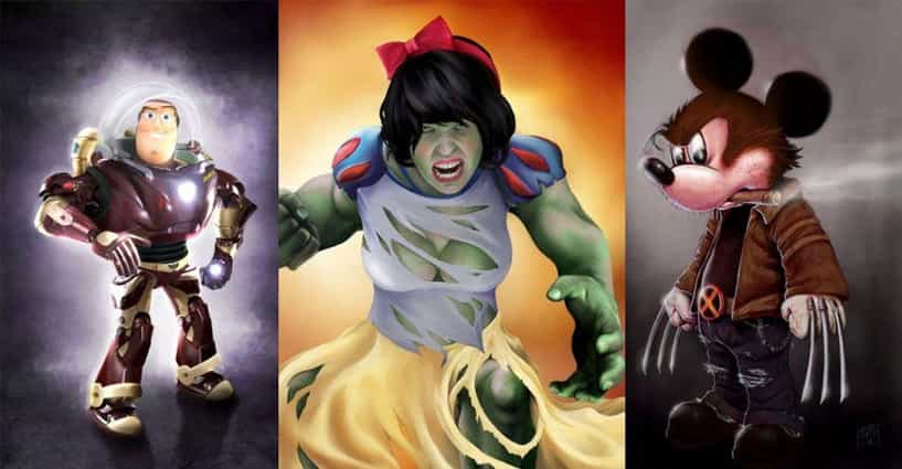 Disney Marvel Fusion: Mickey Mouse meets Hulk : r/sketches