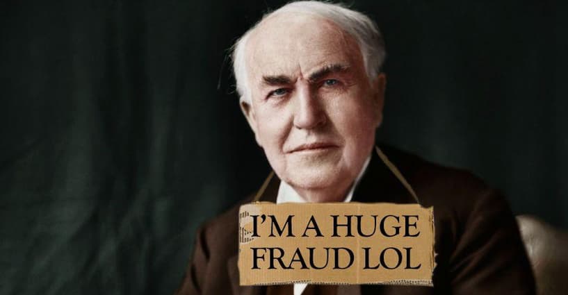 thomas edison thinking rock