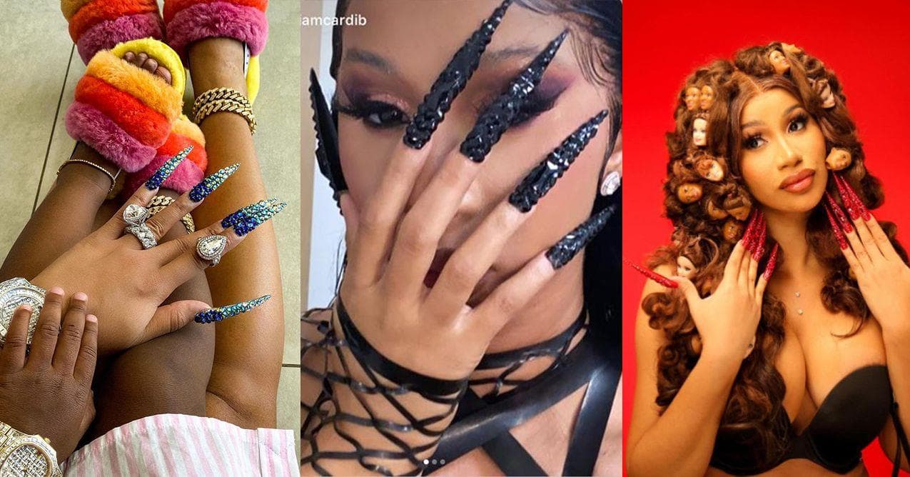 Cardi b pepsi nails on sale