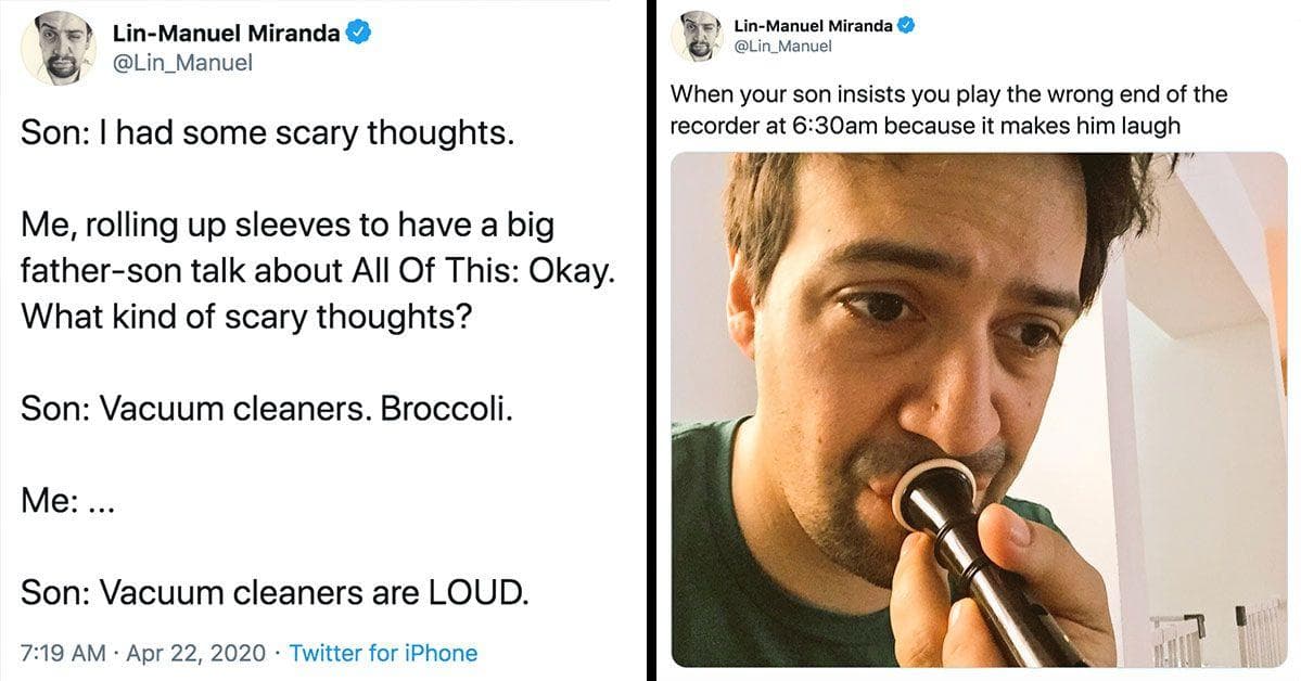 29 Of Lin Manuel Miranda s Best Tweets About His Sons