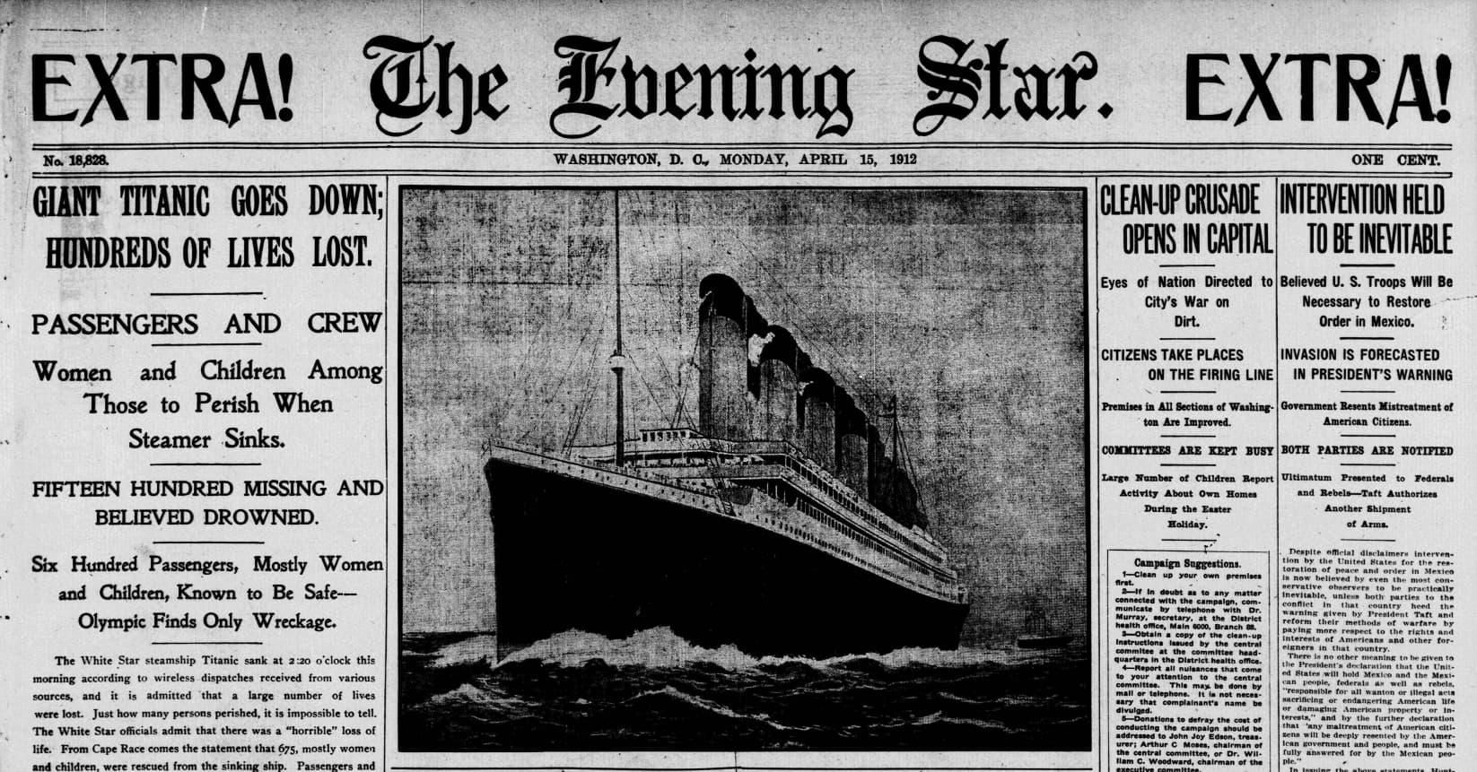 Titanic Newspaper