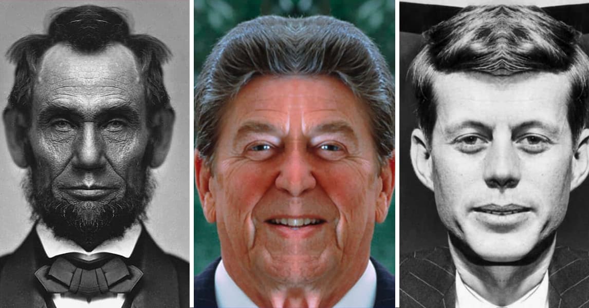 What American Presidents Look Like When Their Faces Are Mirrored