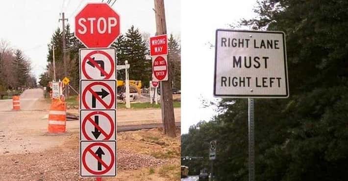 Most Confusing Road Signs