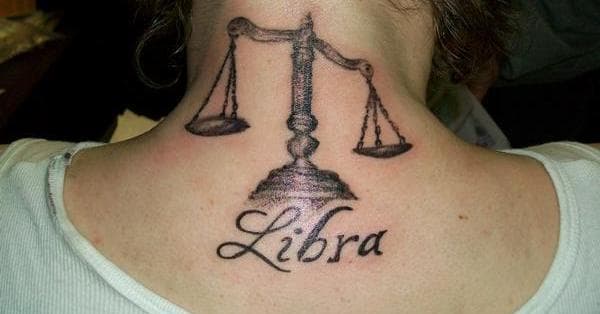 Libra inspired zodiac tattoo design