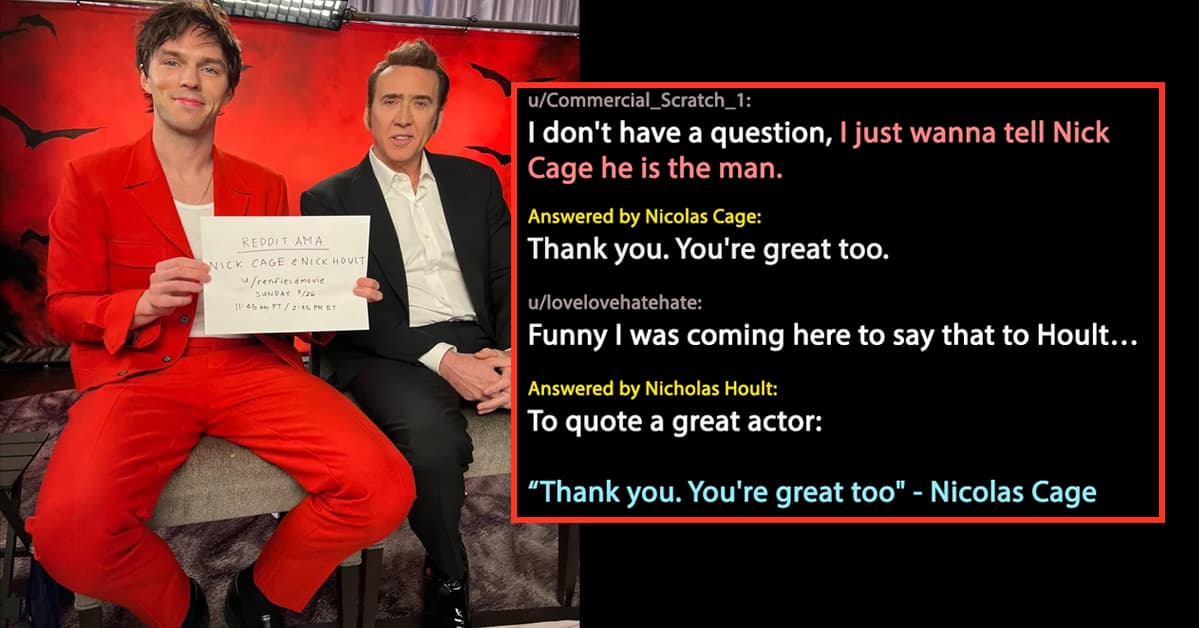Nicolas Cage And Nicholas Hoult Let Fans Ask Them Anything, And It Was A Bloody Good Time