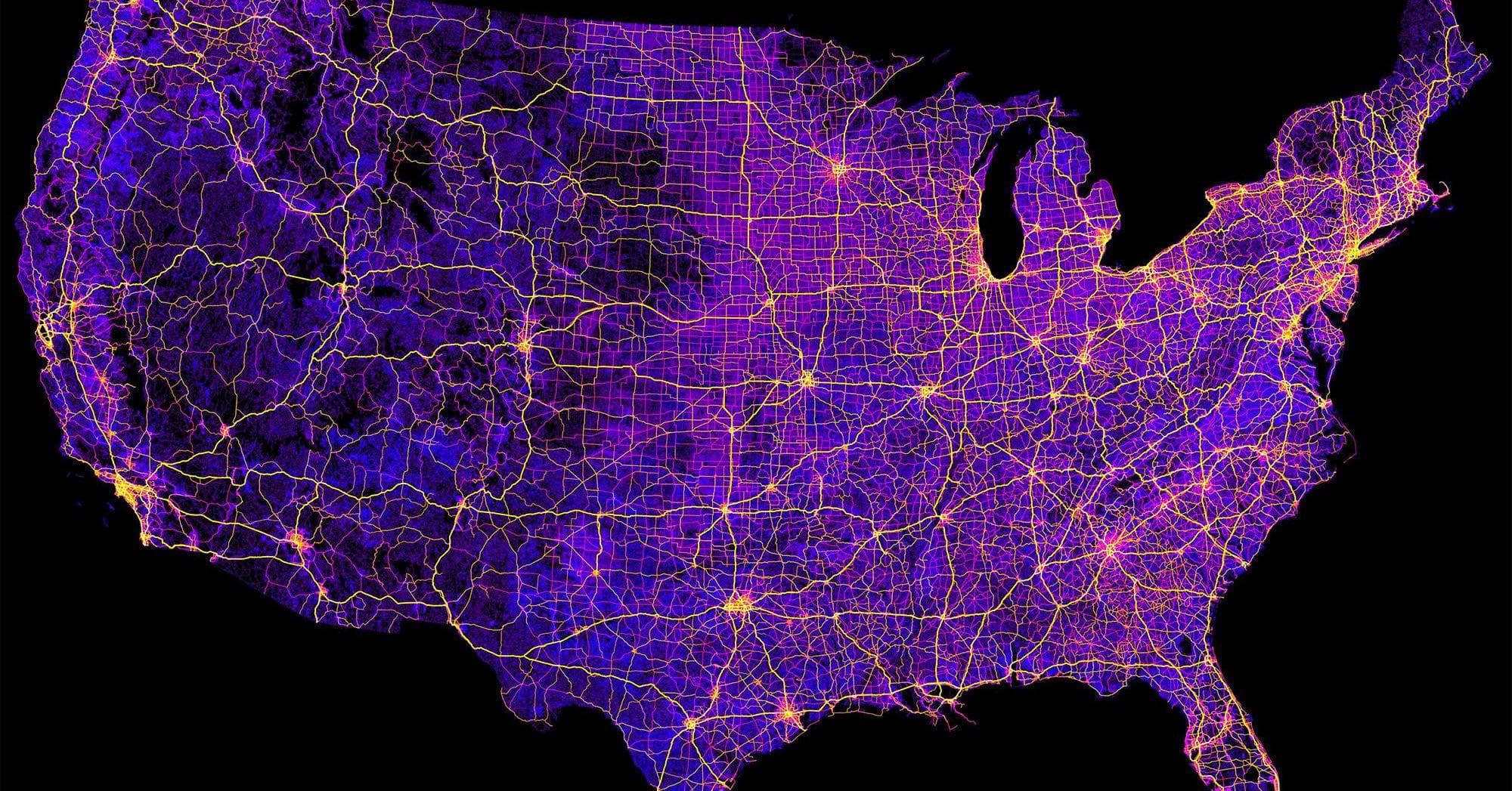 Фиолетовая карта. USA Map. Карта США. Карта США красивая