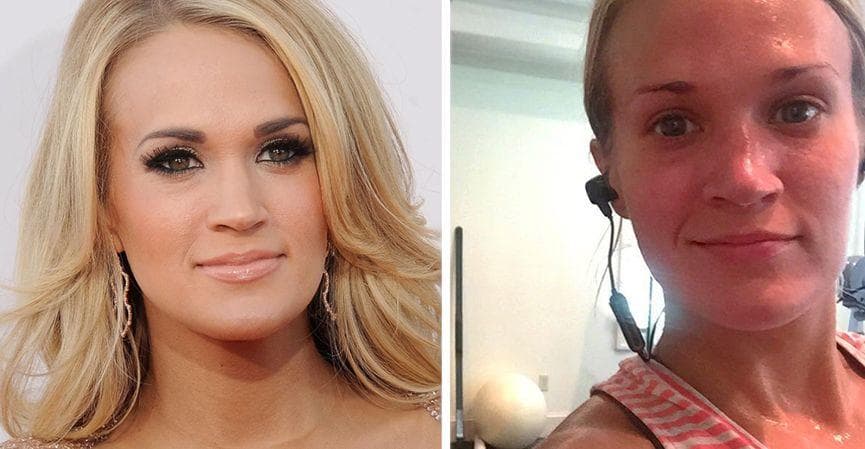19 Country Stars With And Without Makeup