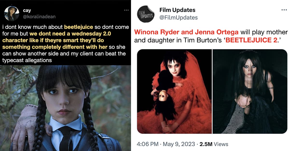 'Beetlejuice 2' Is Coming And '90s Goth Kids Are Already Getting Excited