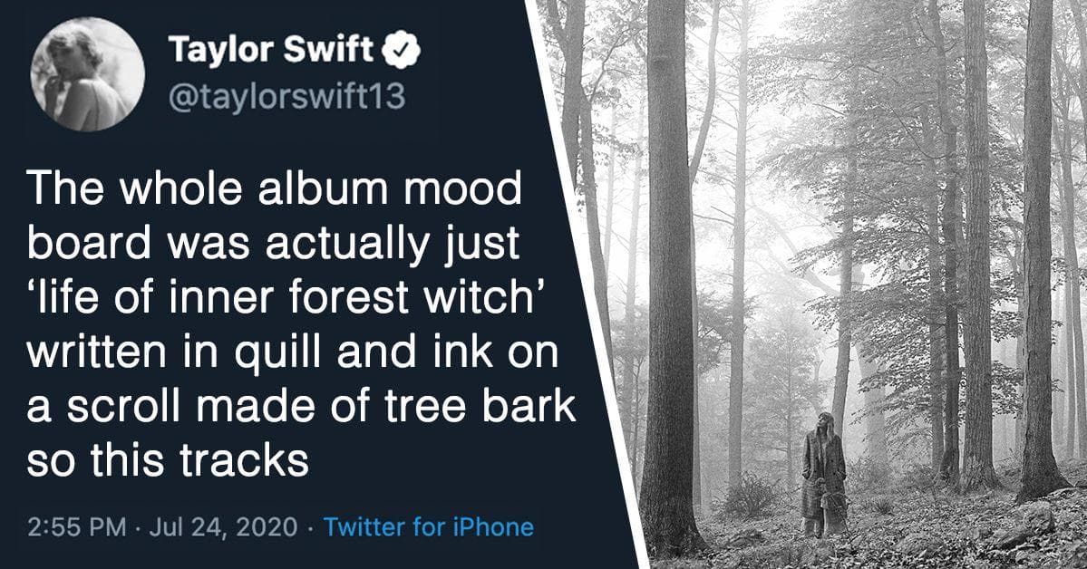 13 Posts About Taylor Swift's 'Folklore' That Sum Up How Everyone's Feeling About Her New Album