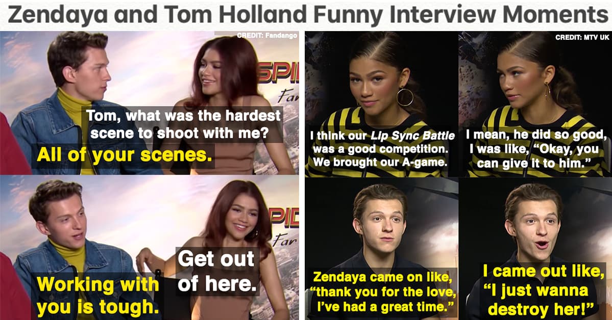 16 Zendaya And Tom Holland Interview Moments That Prove They're MJ And